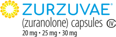 ZURZUVAE® (zuranolone) capsules, Schedule IV, 20 mg, 25 mg, 30 mg